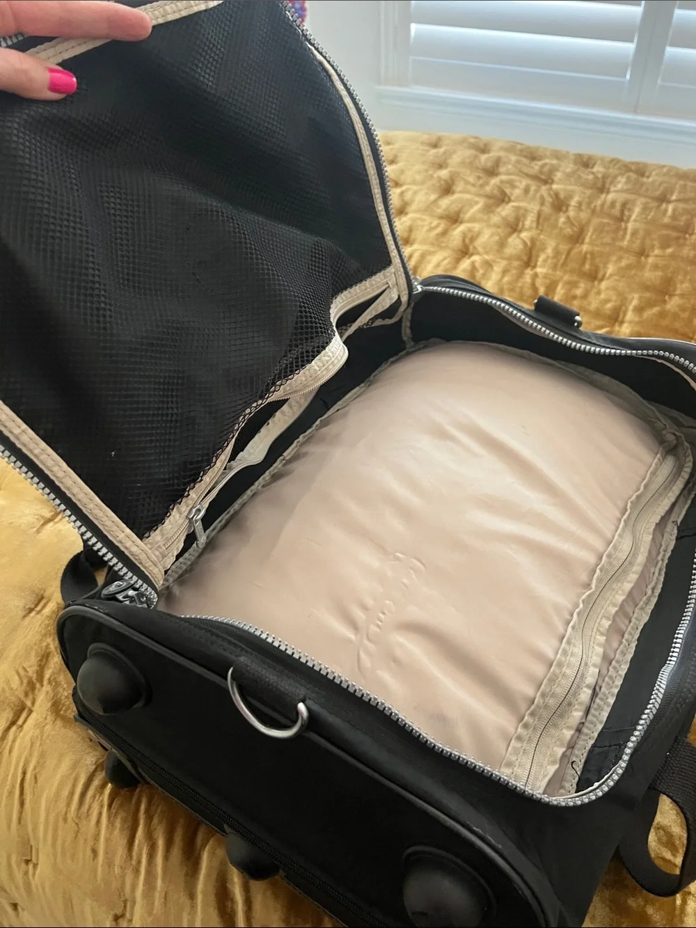 Kipling Classic Black Rolling Travel Duffle Bag -  Carry-On
